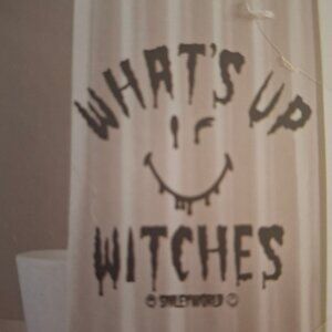 "What's Up Witches" Fabric Shower Curtain